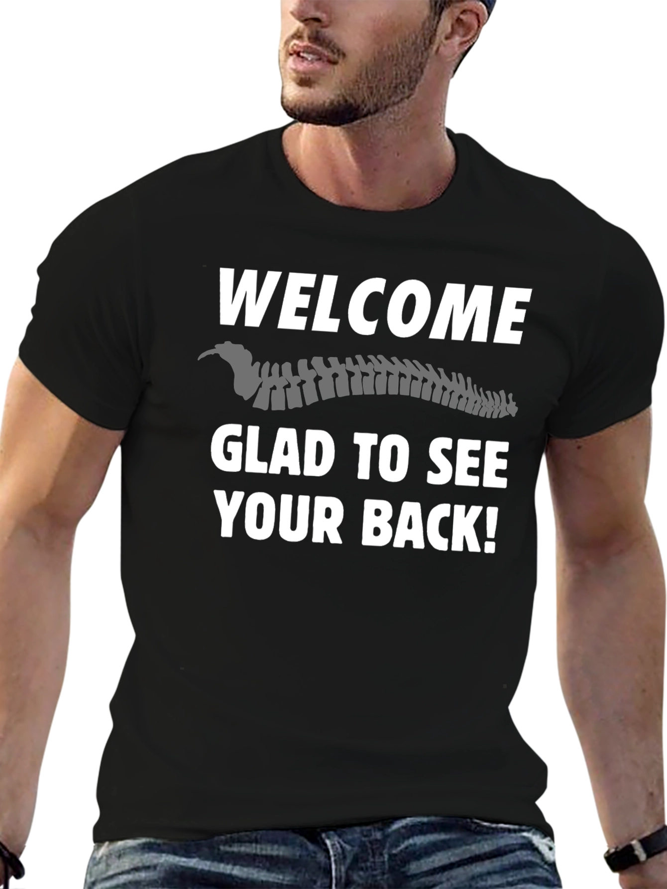 Camiseta Negra Bienvenida Espalda