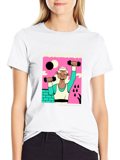 Camiseta Negra Pump It Up Diseño Retro