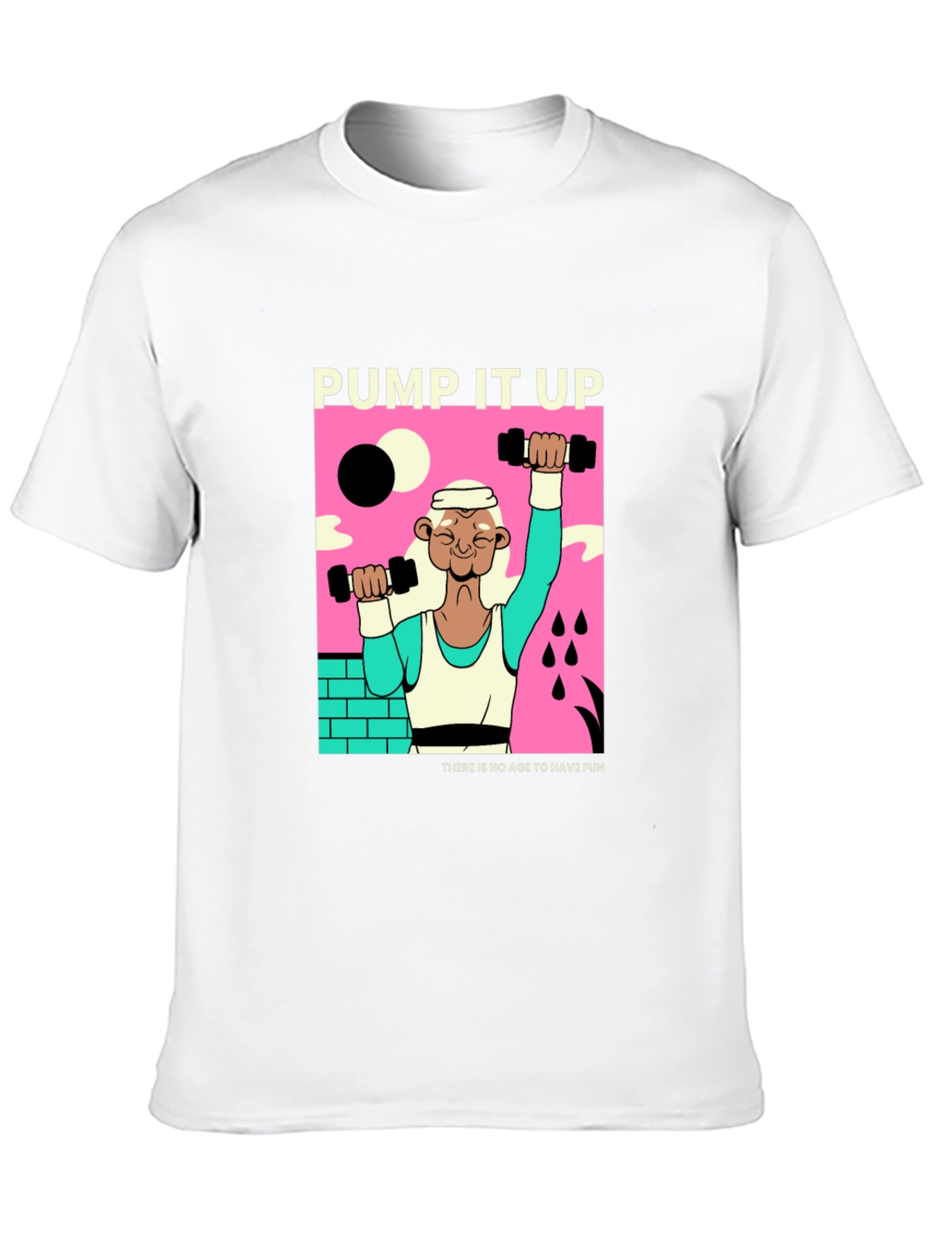 Camiseta Negra Pump It Up Diseño Retro