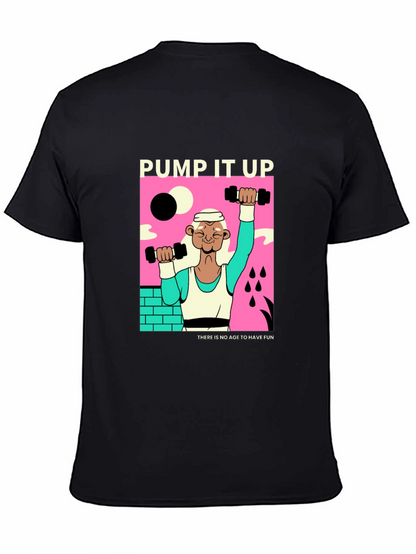 Camiseta Negra Pump It Up Diseño Retro