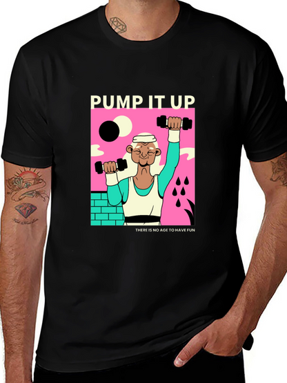Camiseta Negra Pump It Up Diseño Retro