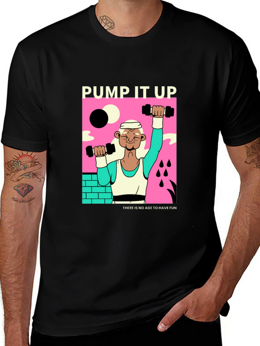 Camiseta Negra Pump It Up Diseño Retro