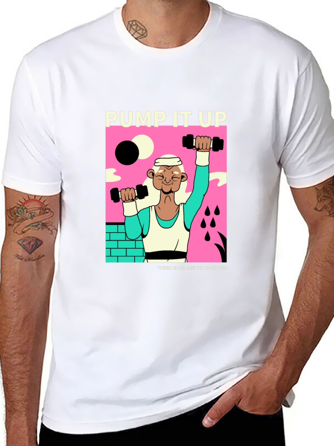 Camiseta Negra Pump It Up Diseño Retro