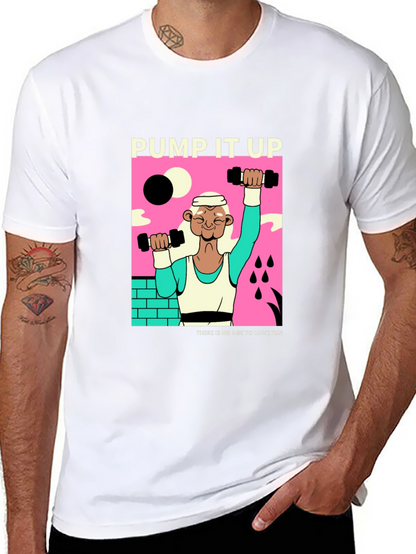 Camiseta Negra Pump It Up Diseño Retro