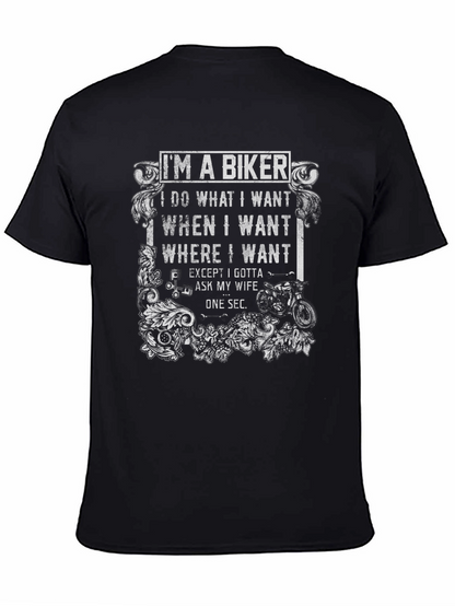 Camiseta Negra de Motero: Soy un Biker