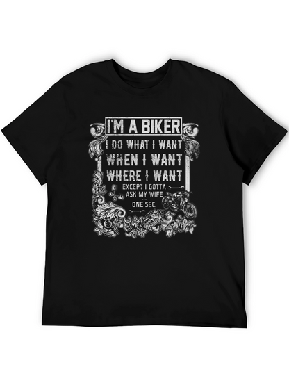 Camiseta Negra de Motero: Soy un Biker
