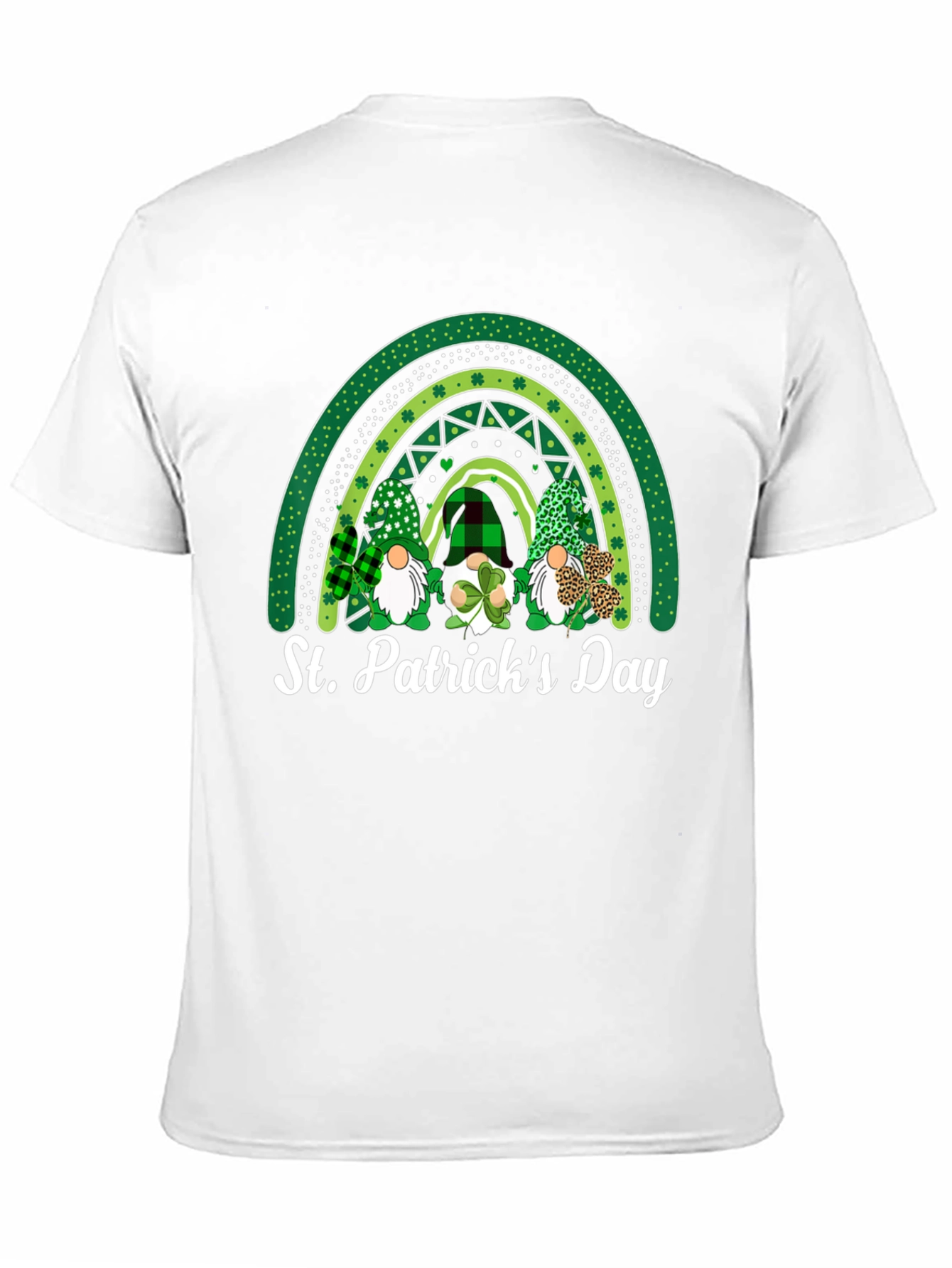 Camiseta Día de San Patricio con Gnomos y Arcoíris