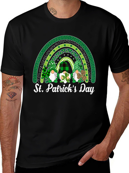 Camiseta Día de San Patricio con Gnomos y Arcoíris