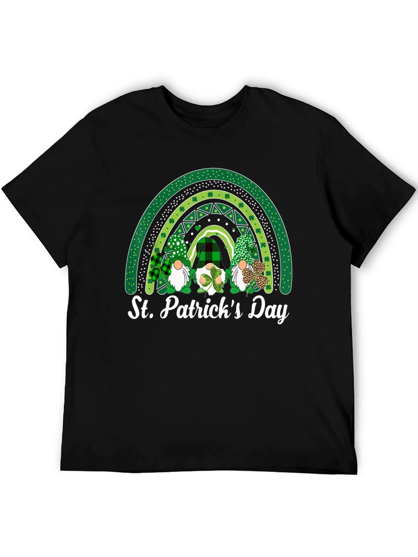 Camiseta Día de San Patricio con Gnomos y Arcoíris
