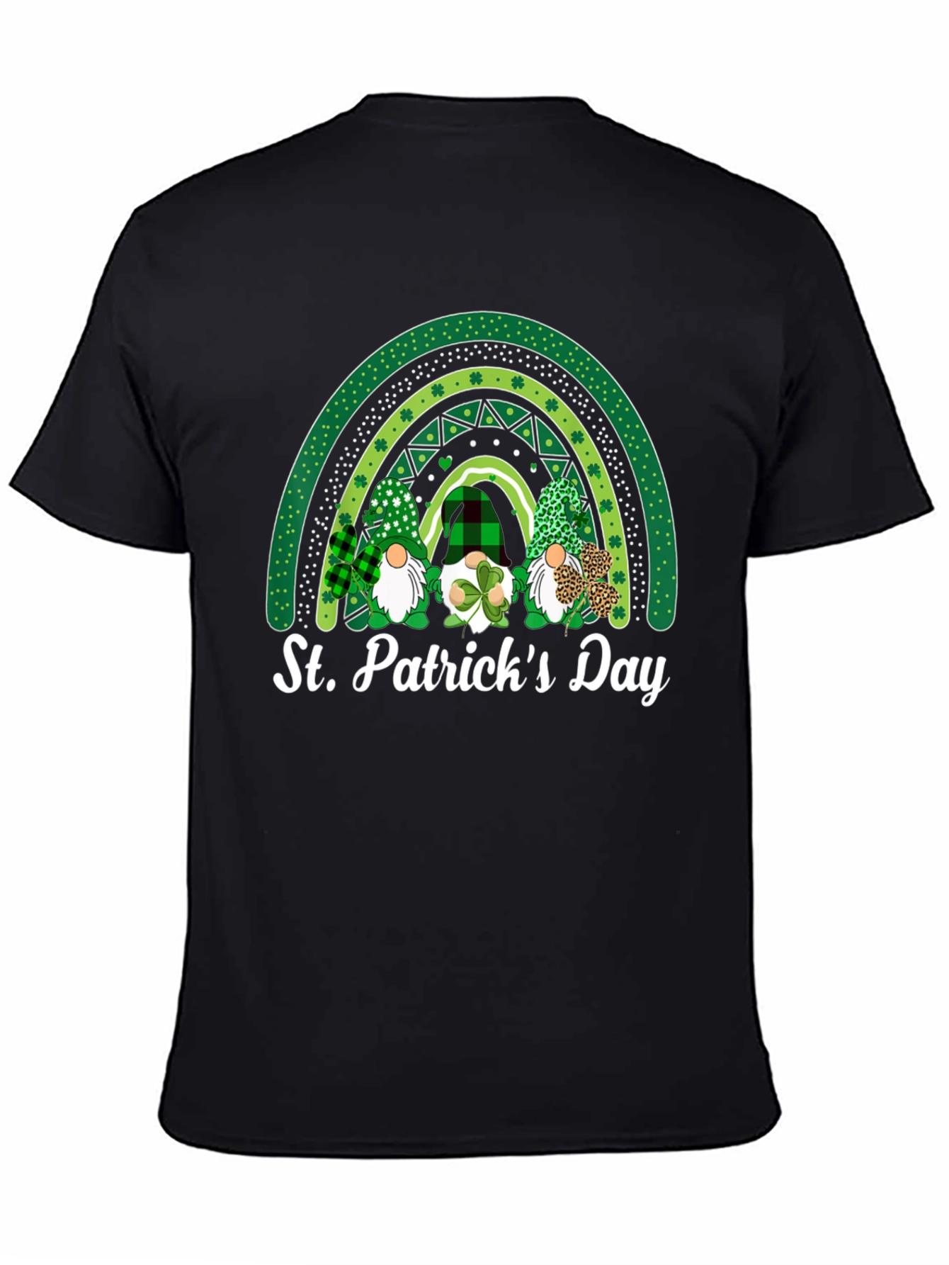 Camiseta Día de San Patricio con Gnomos y Arcoíris