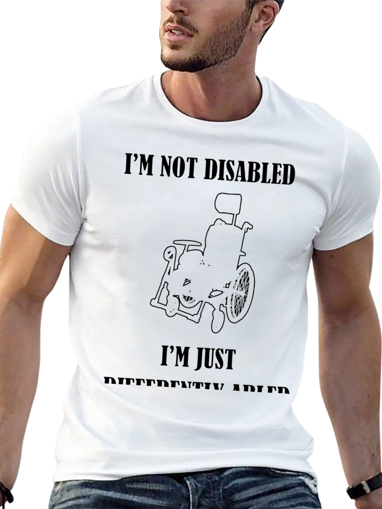 Camiseta Negra No Estoy Discapacitado