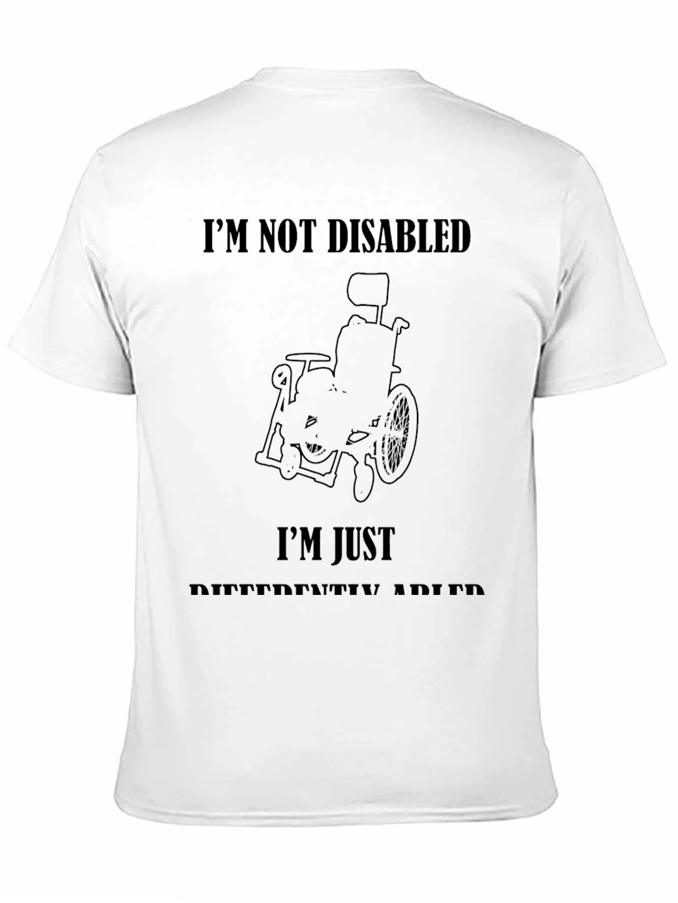 Camiseta Negra No Estoy Discapacitado