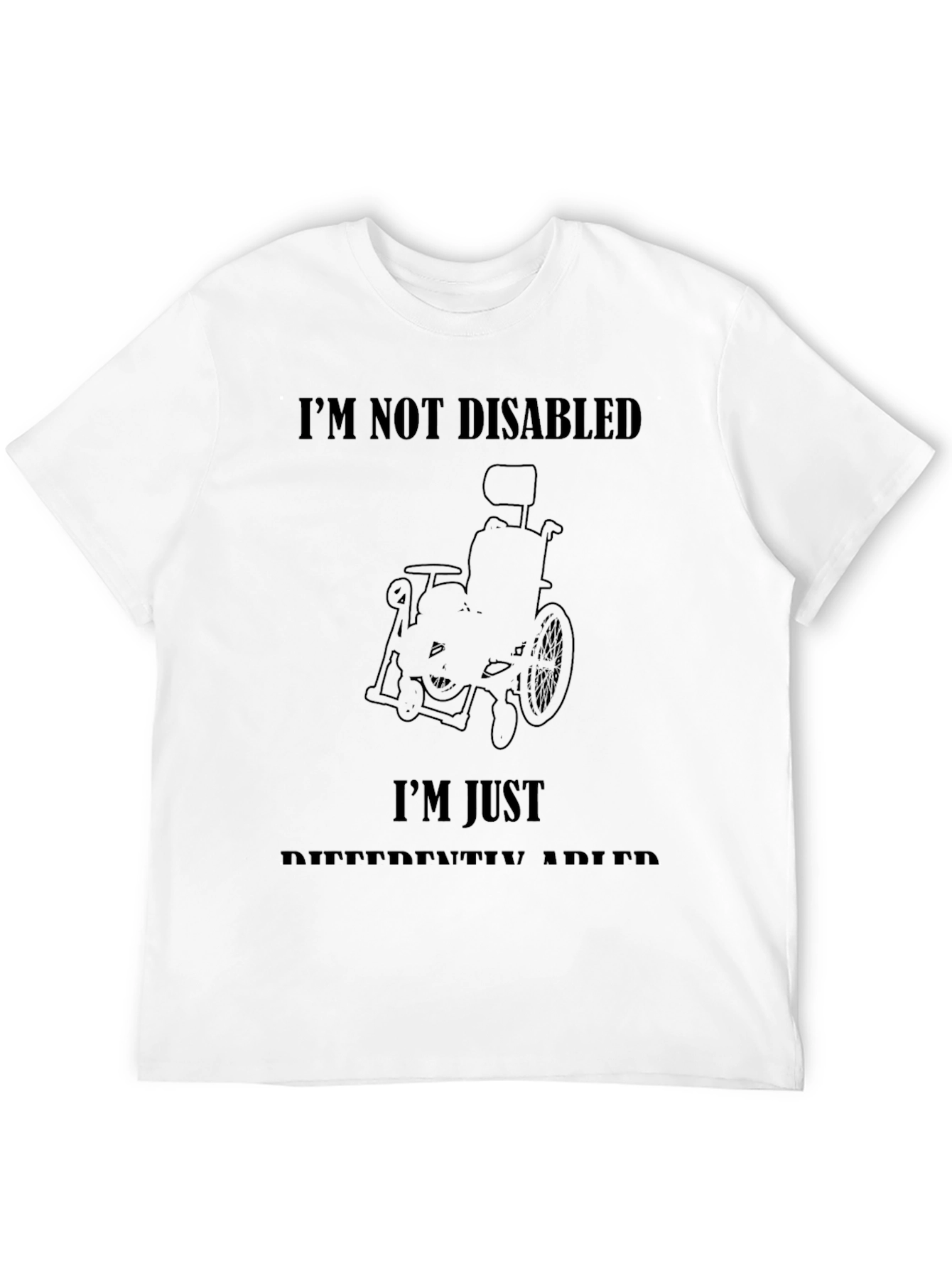 Camiseta Negra No Estoy Discapacitado