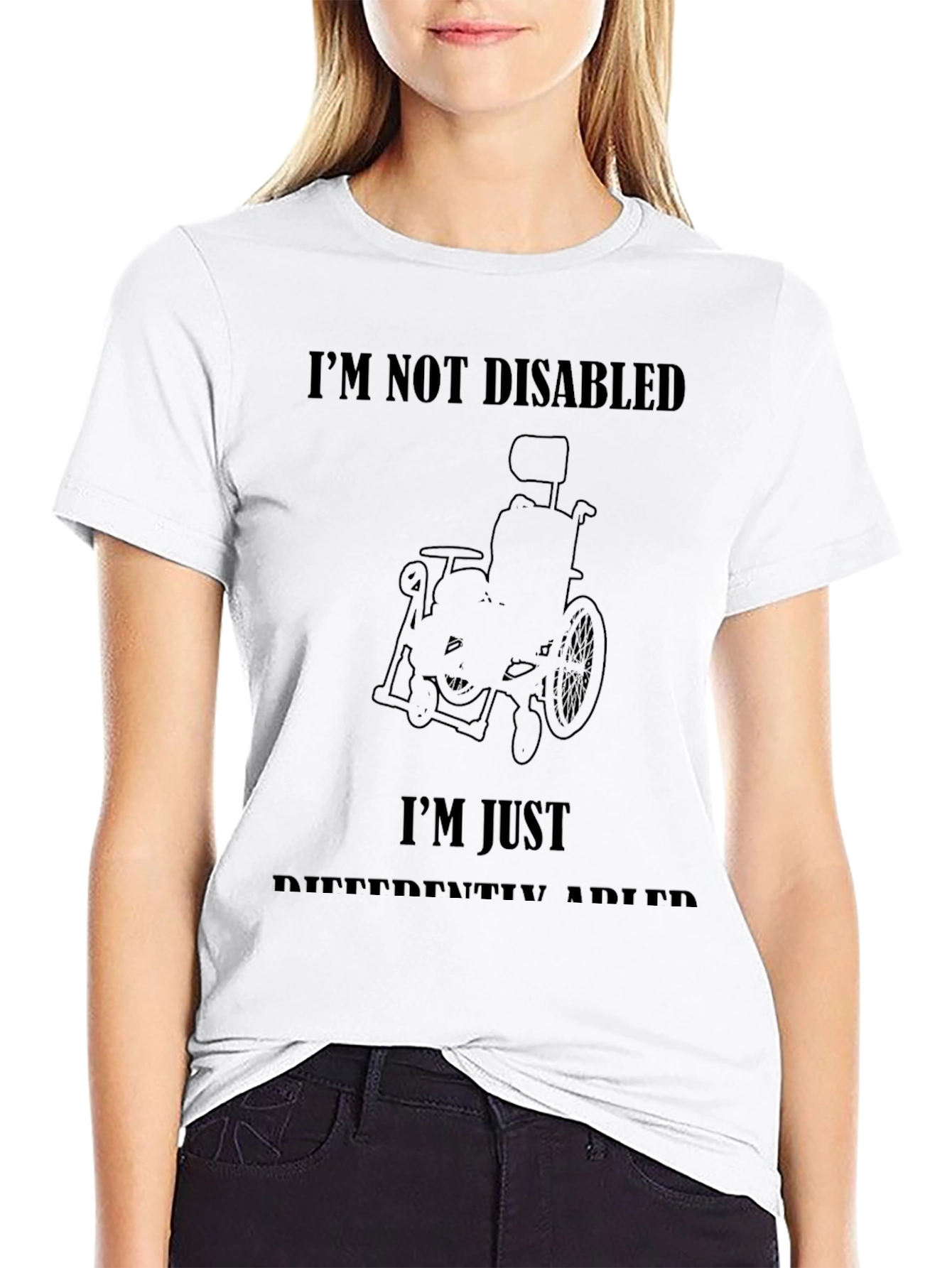 Camiseta Negra No Estoy Discapacitado
