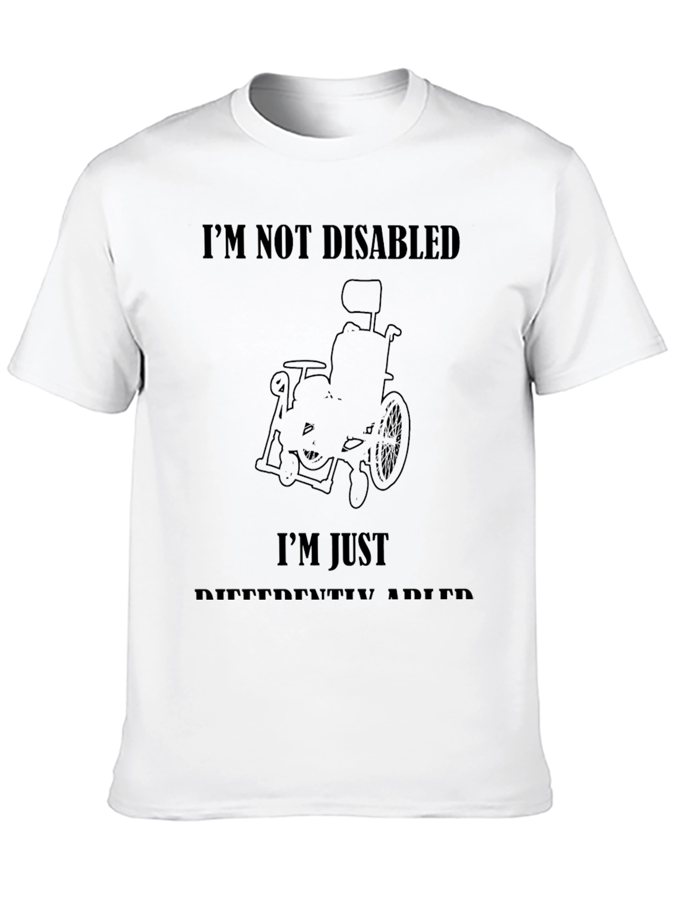 Camiseta Negra No Estoy Discapacitado