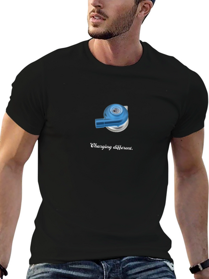 Camiseta Negra con Diseño Divertido de Carga
