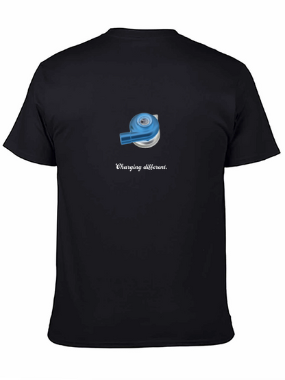 Camiseta Negra con Diseño Divertido de Carga