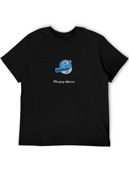 Camiseta Negra con Diseño Divertido de Carga