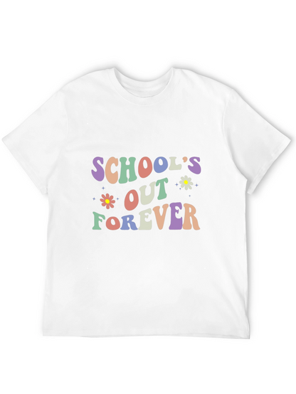 Camiseta Negra Schools Out Forever Retro