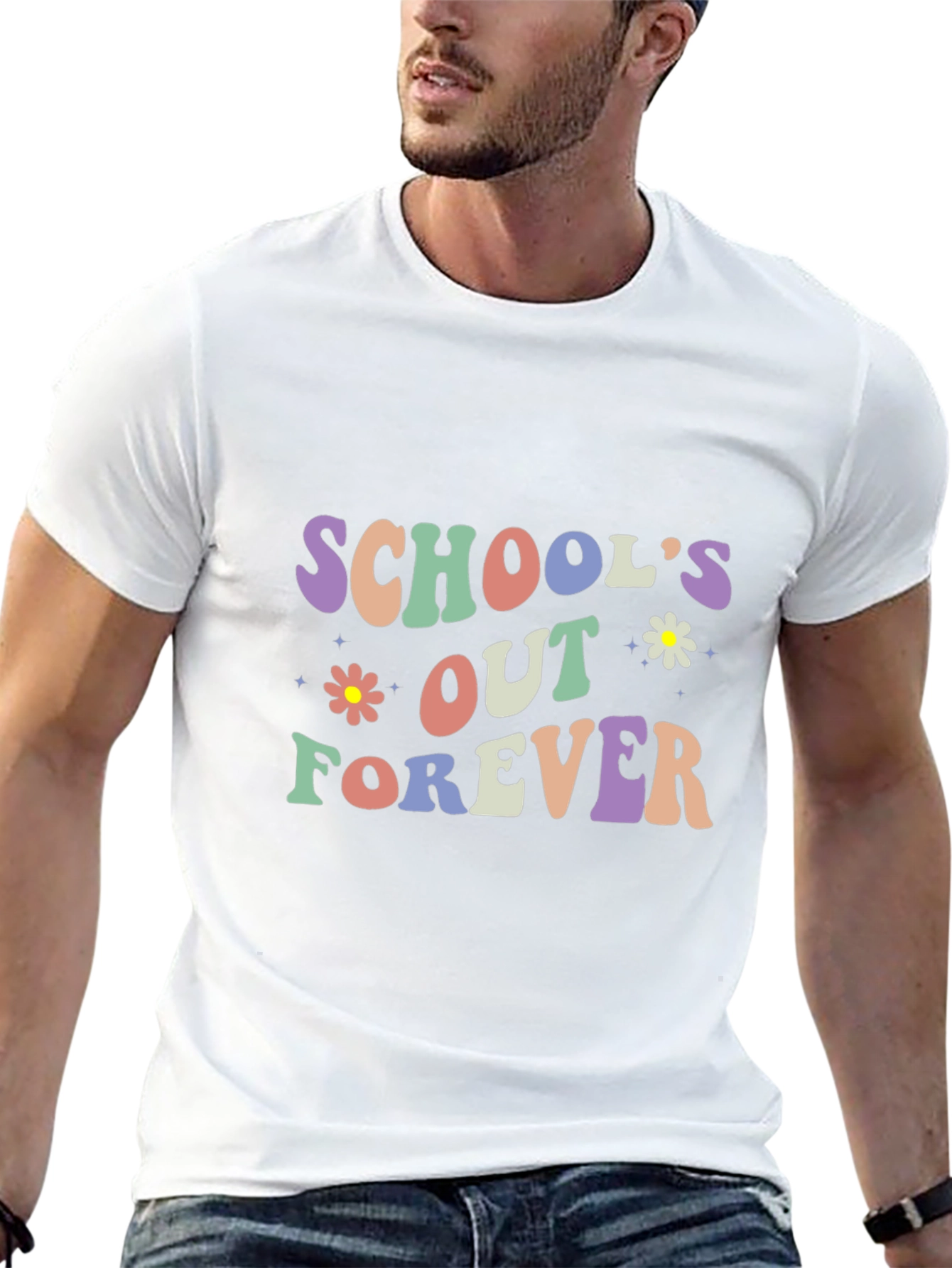 Camiseta Negra Schools Out Forever Retro