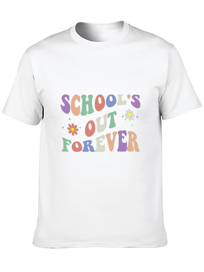 Camiseta Negra Schools Out Forever Retro