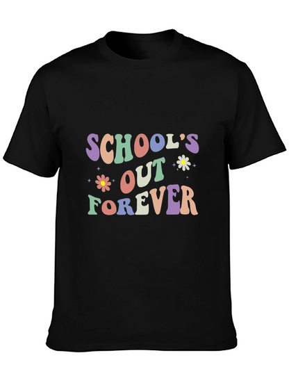 Camiseta Negra Schools Out Forever Retro