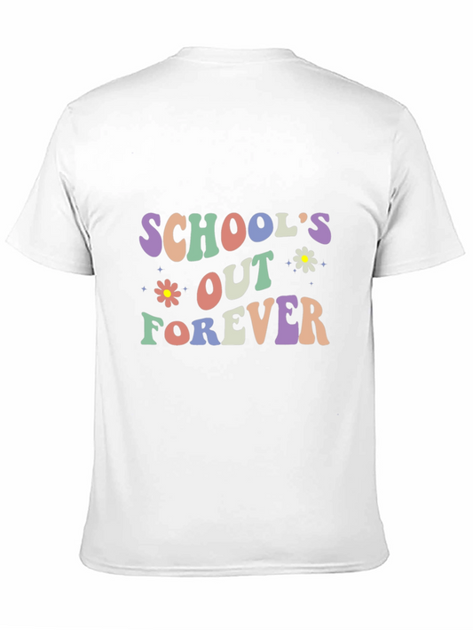 Camiseta Negra Schools Out Forever Retro