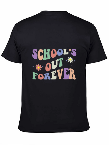Camiseta Negra Schools Out Forever Retro