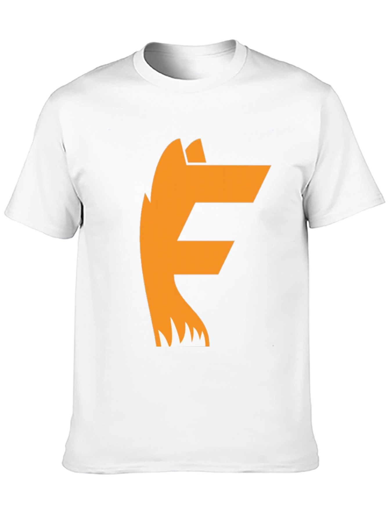 Camiseta Negra con Diseño de Zorro Naranja