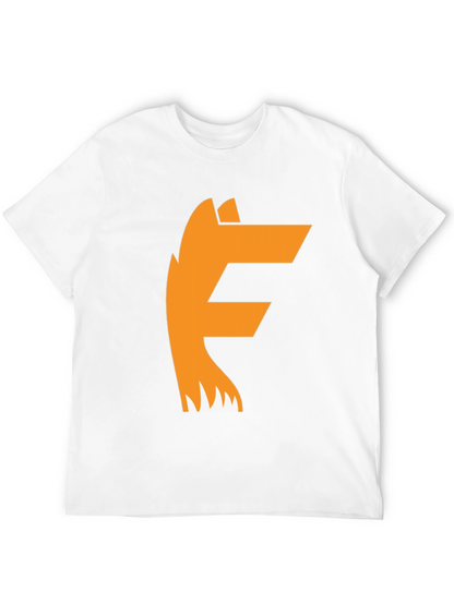 Camiseta Negra con Diseño de Zorro Naranja