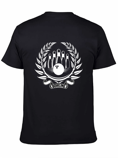 Camiseta Negra Bowling Diseño Corona