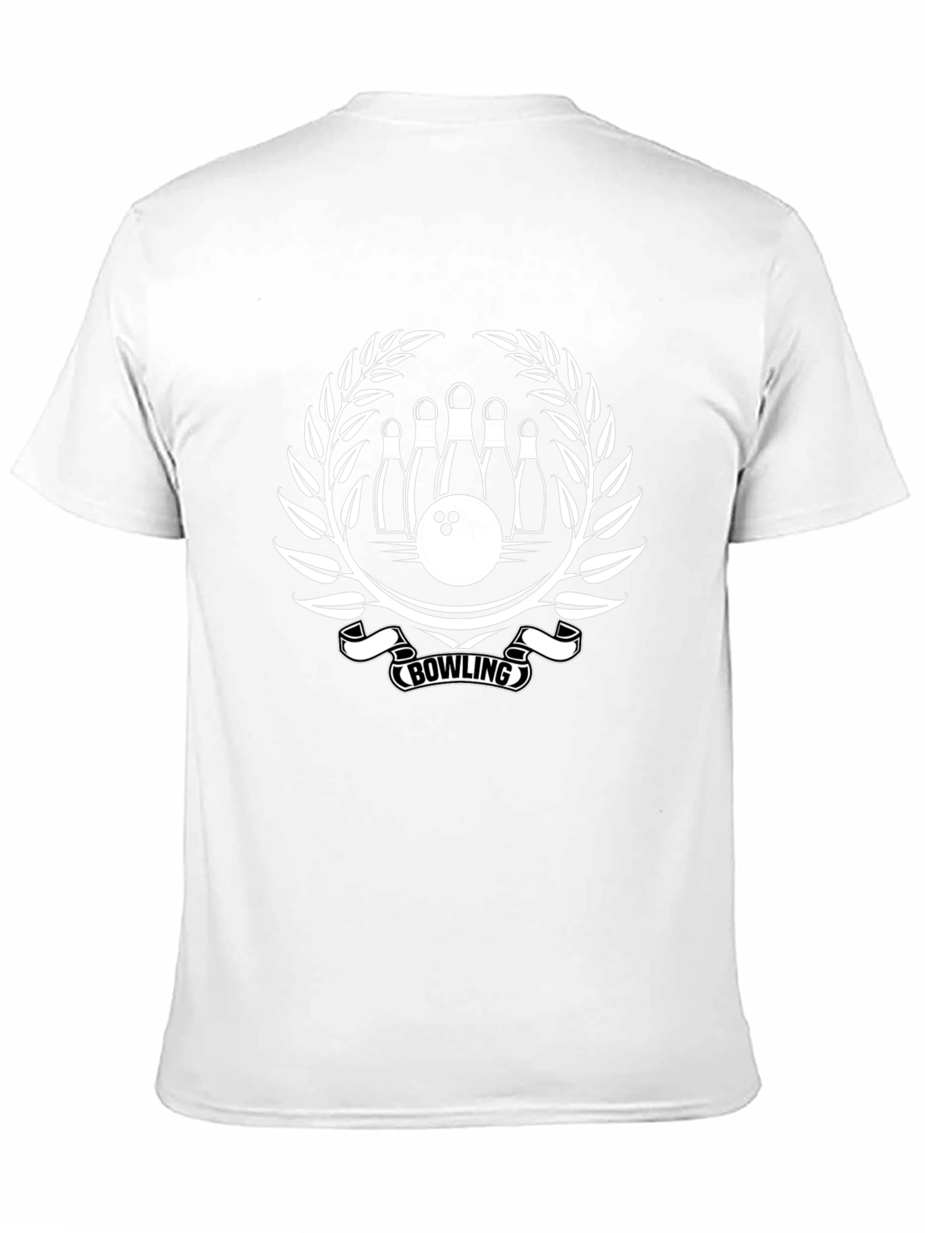 Camiseta Negra Bowling Diseño Corona
