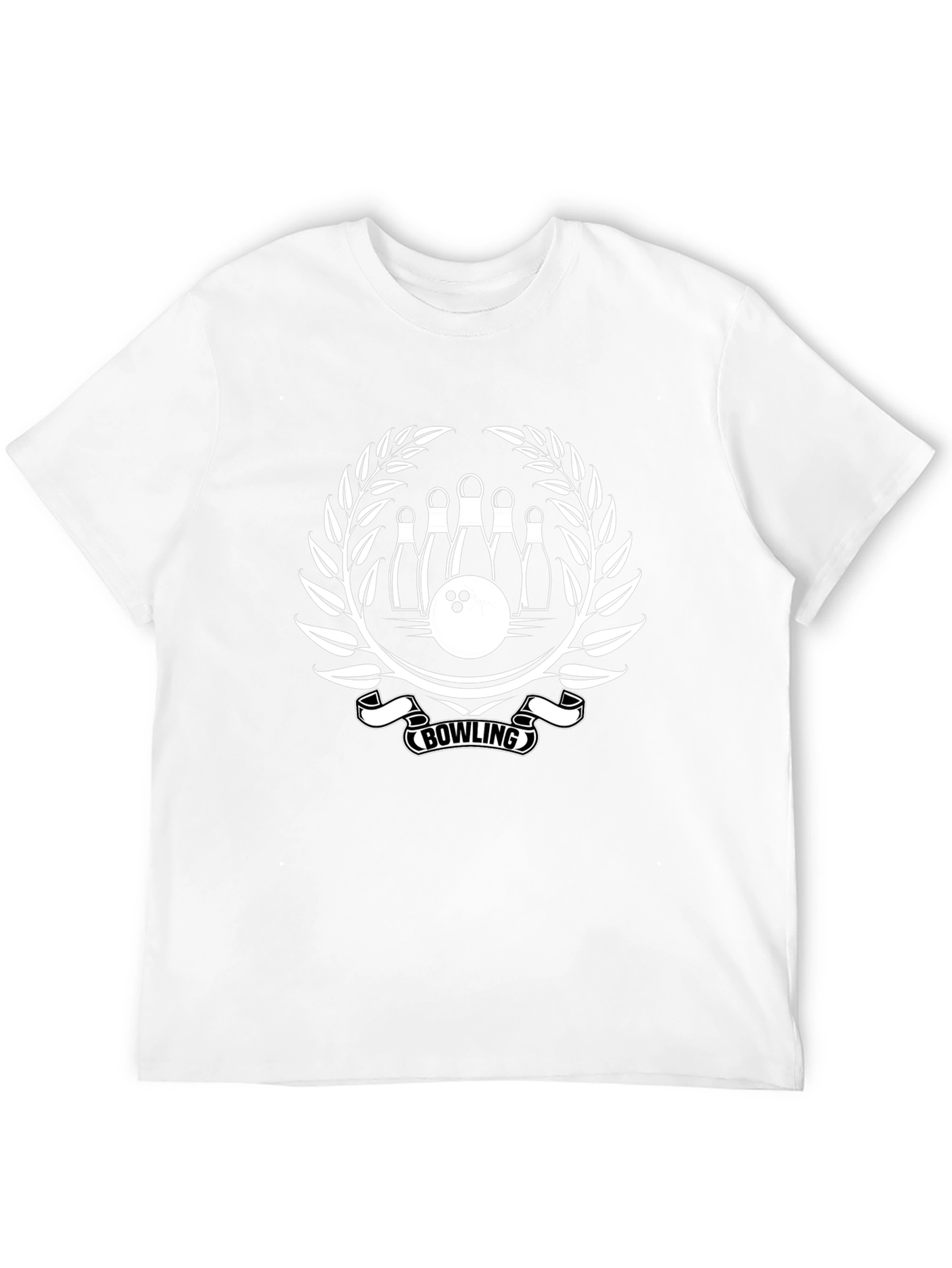 Camiseta Negra Bowling Diseño Corona
