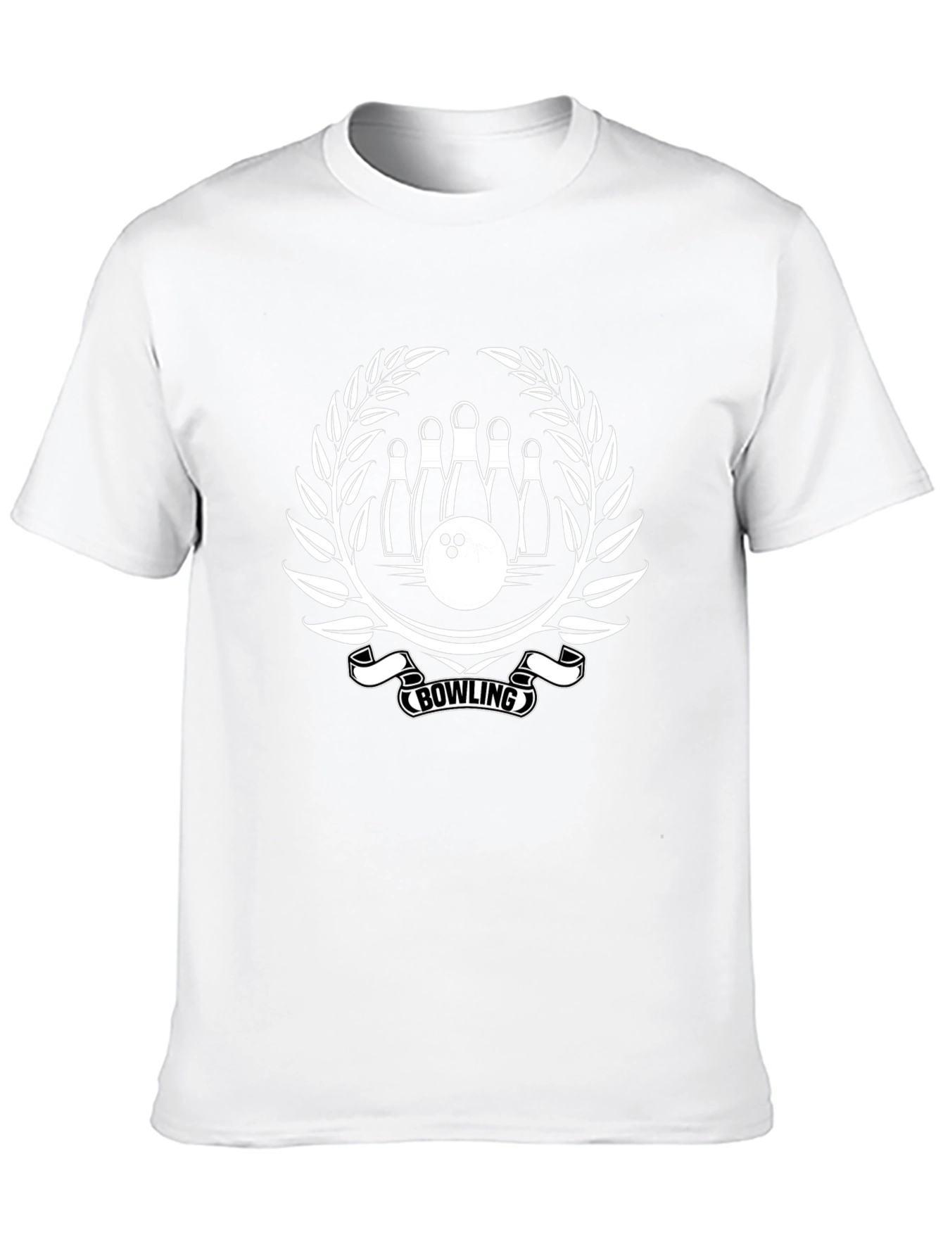 Camiseta Negra Bowling Diseño Corona