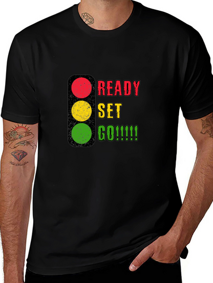Camiseta Negra Listo Preparado ¡Ya!