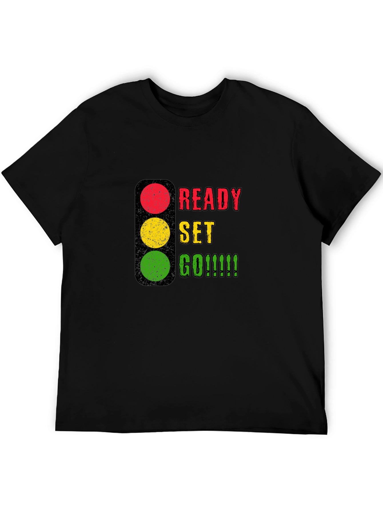 Camiseta Negra Listo Preparado ¡Ya!