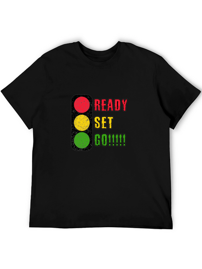 Camiseta Negra Listo Preparado ¡Ya!