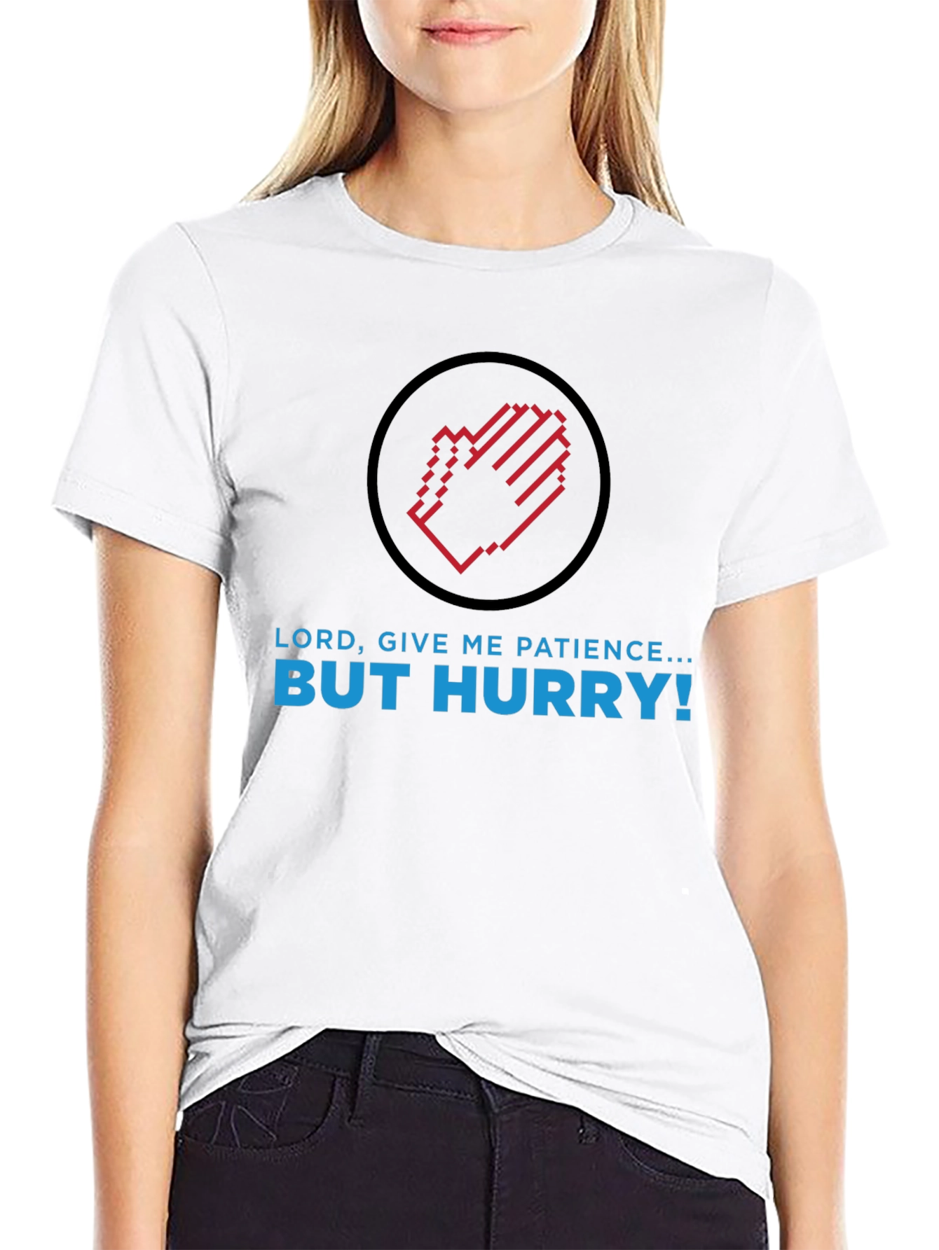 Camiseta Negra: Paciencia ¡Pero Rápido!