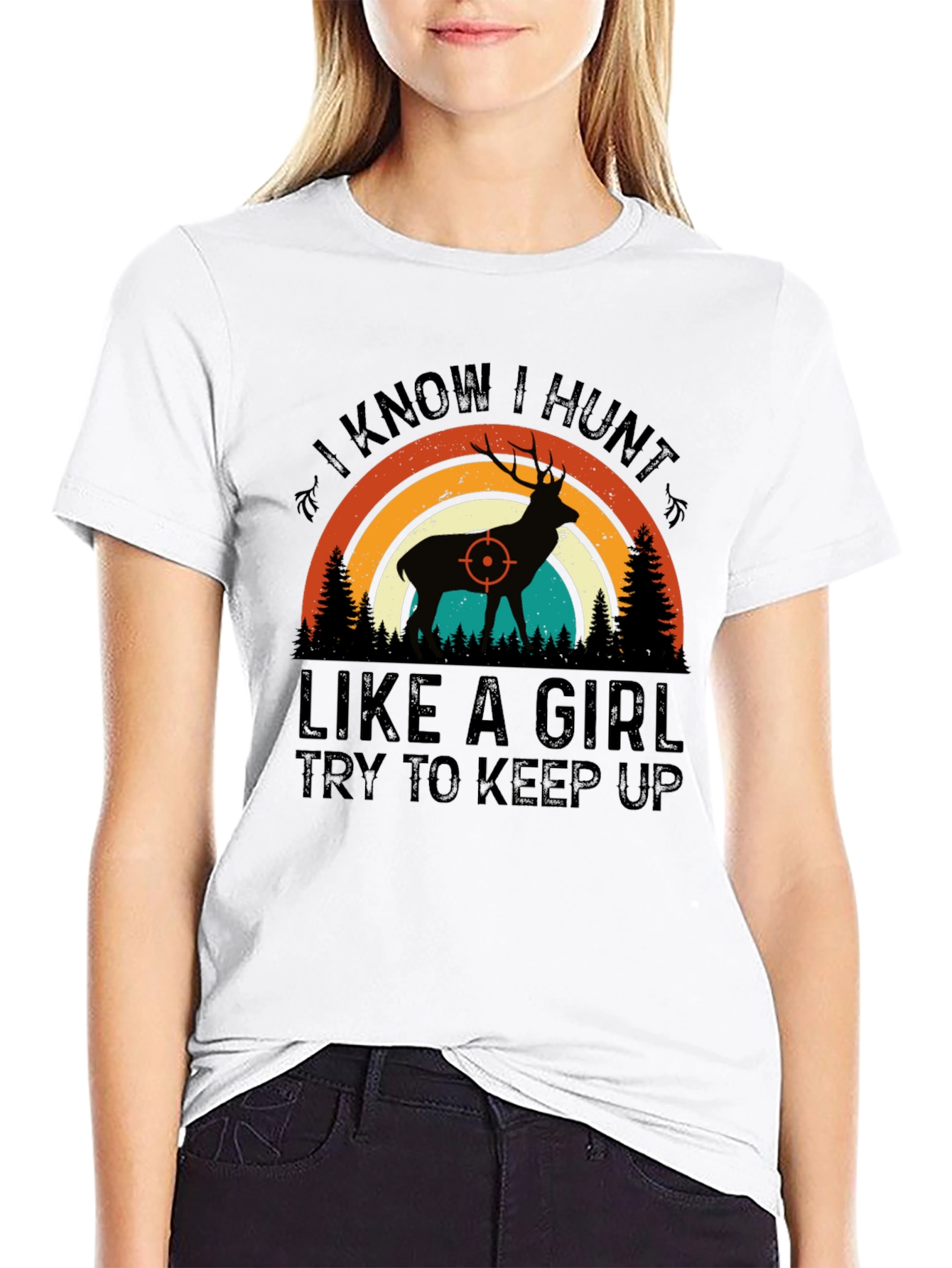 Camiseta de Caza: Cazo Como Chica