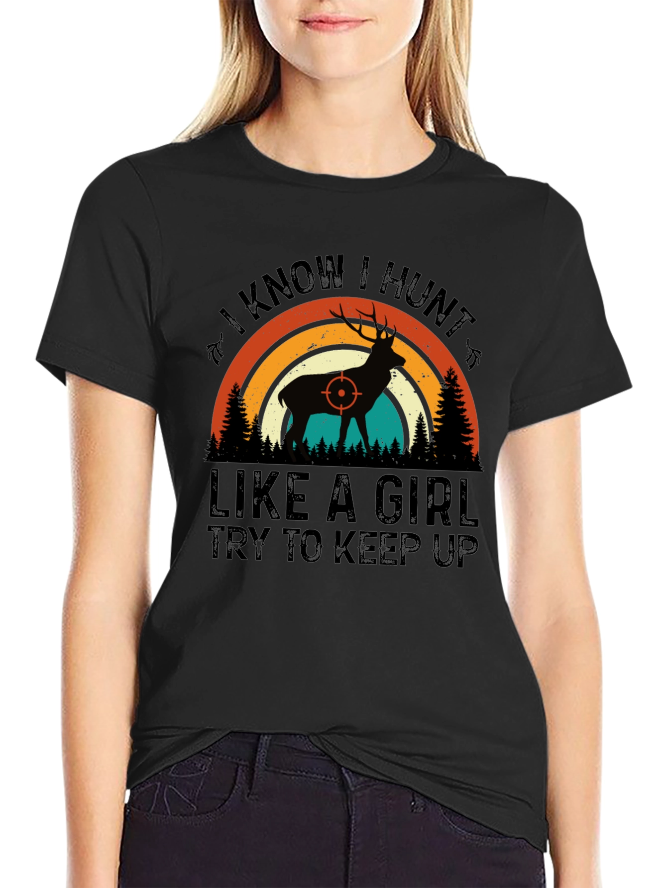 Camiseta de Caza: Cazo Como Chica