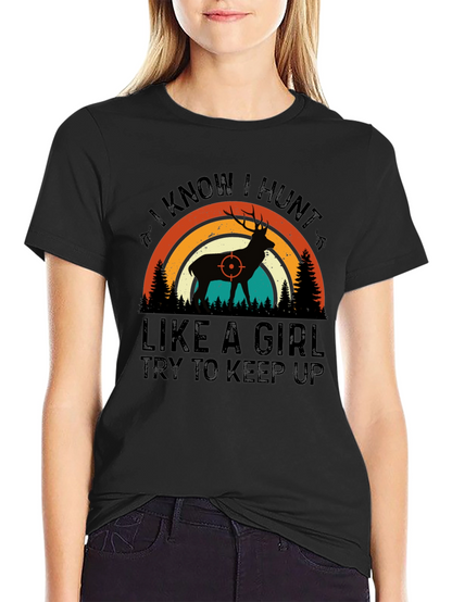 Camiseta de Caza: Cazo Como Chica