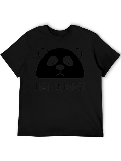 Camiseta Panda Odio las Mañanas - Diseño Divertido