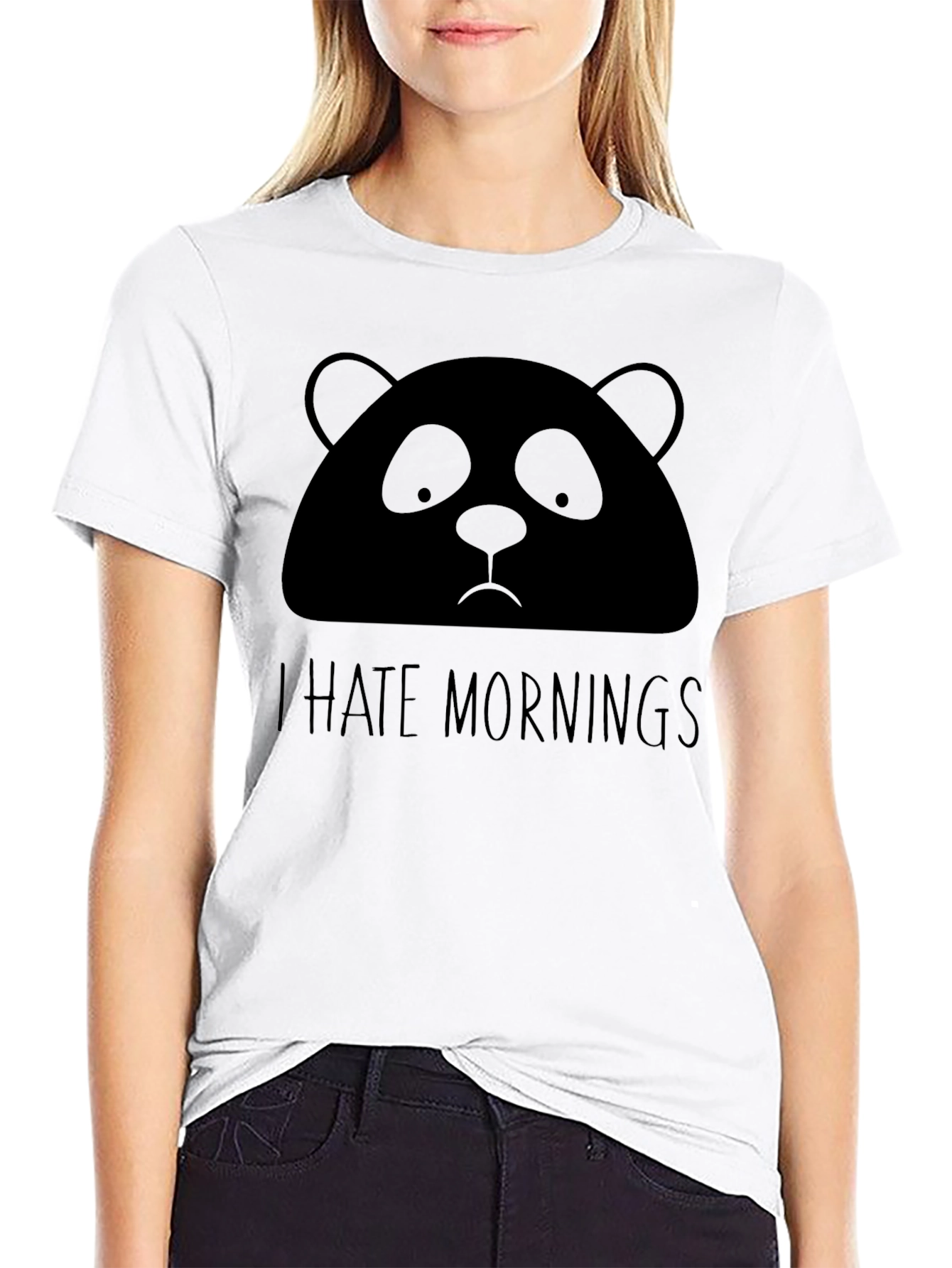 Camiseta Panda Odio las Mañanas - Diseño Divertido