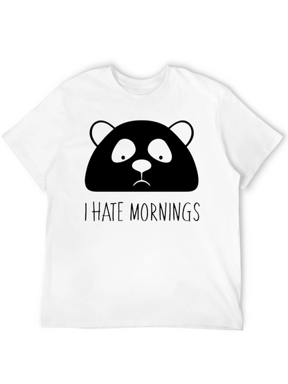 Camiseta Panda Odio las Mañanas - Diseño Divertido