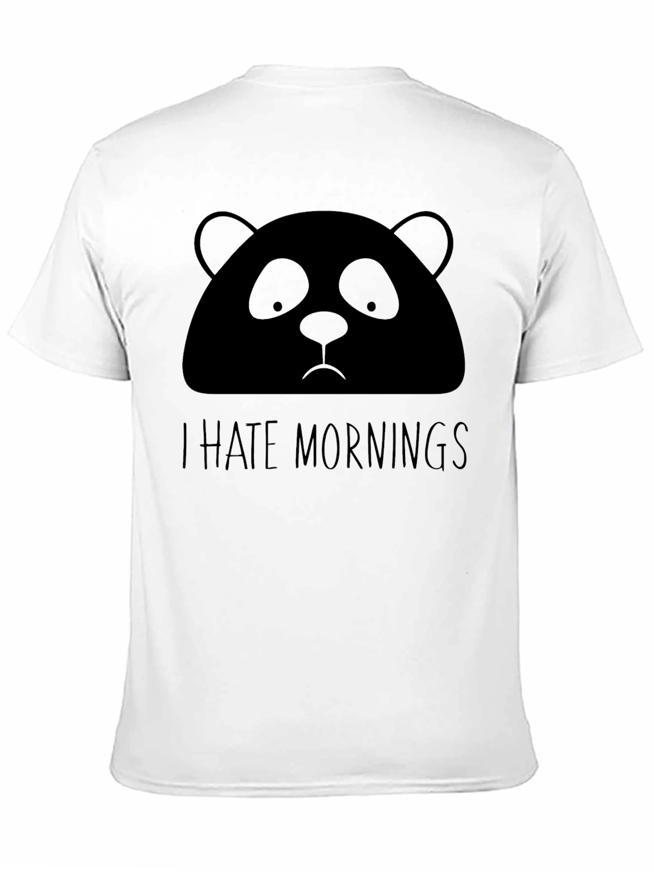Camiseta Panda Odio las Mañanas - Diseño Divertido
