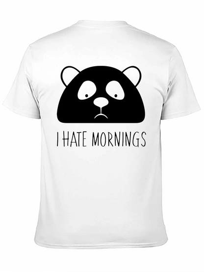 Camiseta Panda Odio las Mañanas - Diseño Divertido