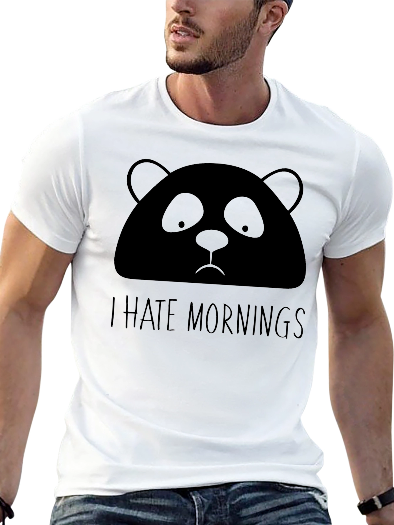 Camiseta Panda Odio las Mañanas - Diseño Divertido