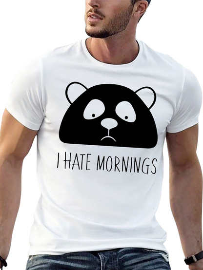 Camiseta Panda Odio las Mañanas - Diseño Divertido
