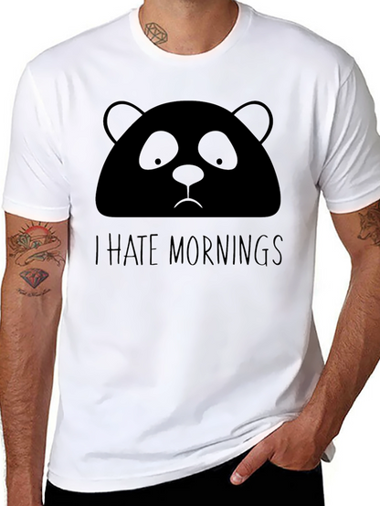 Camiseta Panda Odio las Mañanas - Diseño Divertido