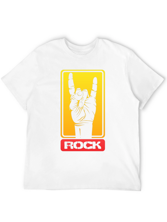 Camiseta Negra Rock n Roll Mano Cornuta